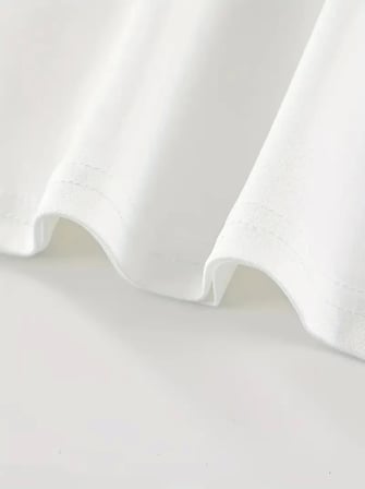 Modi Green Baskılı Oversize Bisiklet Yaka T-shirt - Beyaz