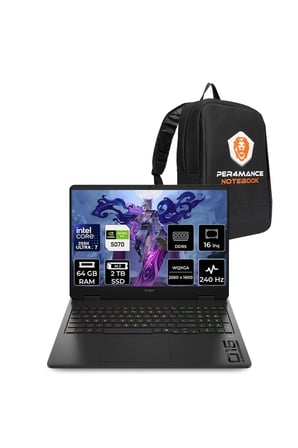 Omen Slim 16 Ultra 7 255H 64GB 2TB SSD RTX5070/8GB 16" WQXGA 240Hz 3 ms IPS FDOS Gaming Laptop