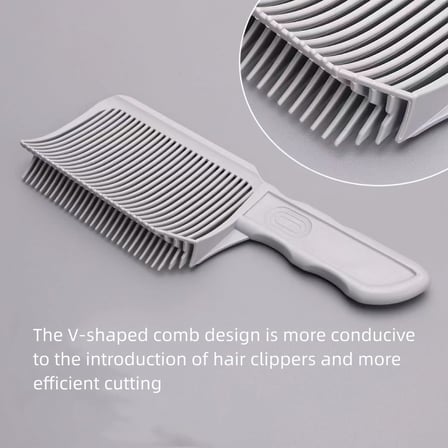V Şekilli Tarak Saç Karıştırma Aracı, Solma Tarakları Profesyonel Saç Kesimi Isıya Dayanıklı FlatTop Saç Kesme Aletleri Erkek Salon Kuaförlük, Berber veya Evde Kullanım İçin (Gri 1 adet)