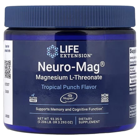 Neuro-Mag Magnesium L-Theronate Tropical Punch Flavor 93.35 Gr.