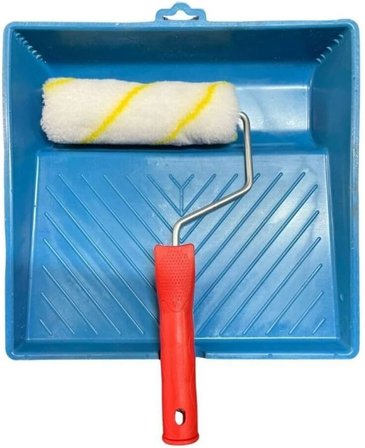 İz Bırakmayan Büyük Boya Rulosu Saten Rulo 15 Cm Ve Boya Tavası Tek Ebat