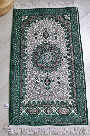 Osmanlı Desen Astarlı Lüks Seccade S1018 Yeşil