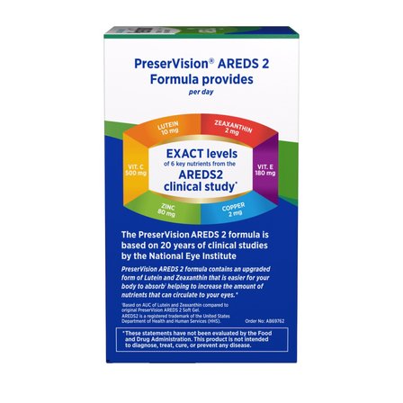 AREDS 2 Eye Vitamins, Lutein and Zeaxanthin with Vitamin C, Vitamin E Zinc, and Copper, 120 Softgels.usa