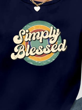 Kadın Uzun Kollu Bisiklet Yaka Viskon Iki Iplik Bluz - Lacivert / L-XL