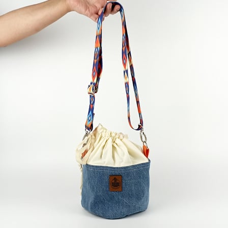 Woodycord El Yapımı Bucket Kot Çanta