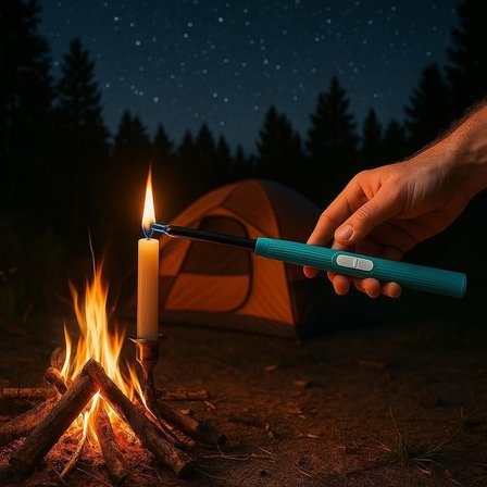 Renkli Kalem Model Mutfak Çakmağı – İtmeli Ateşleme, Uzun Saplı Güvenli Çakmak, Ocak, Mum, Barbekü ve Kamp Kullanımı için