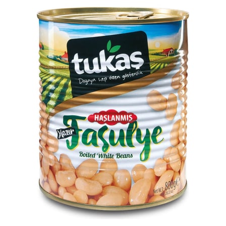 5 Adet Tukaş Haşlanmış Fasulye 800 G
