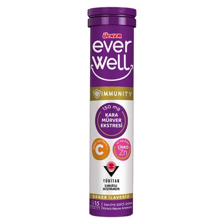 5 Adet Ülker Everwell Karamürver C Vitamin Tablet 15'li 67.5 G