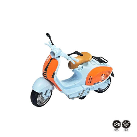MY66-M2243 Çek Bırak Sesli ve Işıklı 1:10 Die-Cast Clasic Vp Motosiklet