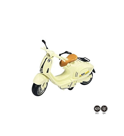 MY66-M2243 Çek Bırak Sesli ve Işıklı 1:10 Die-Cast Clasic Vp Motosiklet