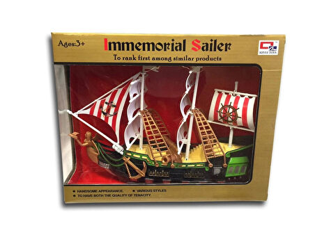 Korsan Gemisi Oyun Seti Beyaz Bayraklı Korsan Gemisi