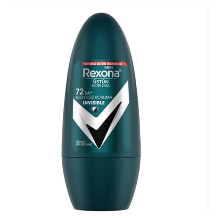 5 Adet Rexona Men Invisible Black + White 72Sa Roll On 50 Ml