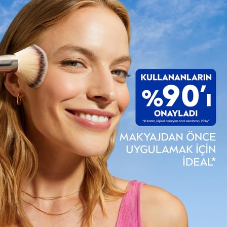 SUN SPF50 Nemlendirici Primer Serum 30ml, Makyaj Bazı, Hyaluron, Antioksidan, Yüksek Güneş Koruyucu