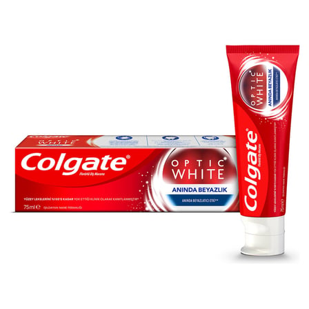 3 Adet Colgate Optic White Anında Beyazlık  Diş Macunu 75 Ml