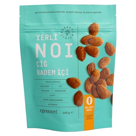 5 Adet Noi Egebademi Çiğ Badem 140 G