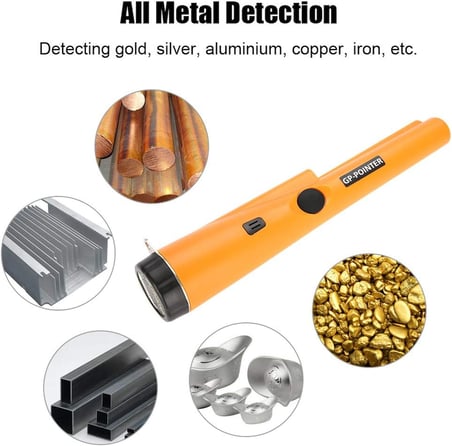 Ausla Taşınabilir Metal Arama Cihazı, IP66 Su Geçirmez Metal Dedektörü, Pinpointer, 360° Tarama, Ses ve Titreşim Göstergesi, Yüksek Hassasiyet, Altın Madeni Para Avı, Kalıntılar, Takı için