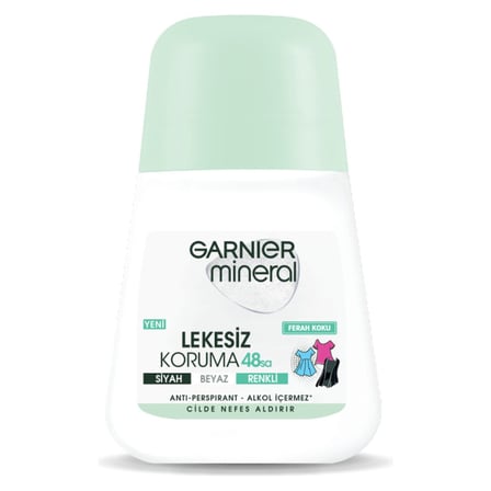 4 Adet Garnier Mineral Lekesiz Koruma Ferah Koku Roll-On Deodorant
