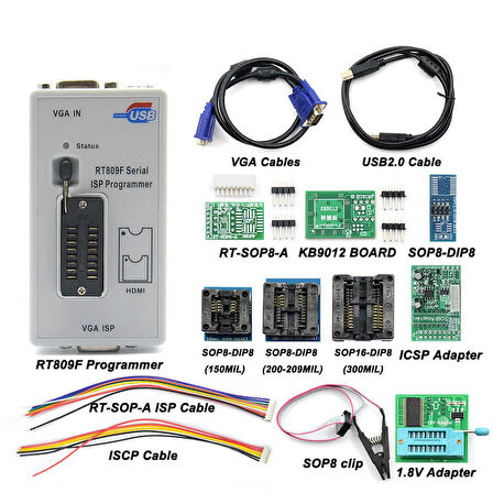 Rt809F Bios Makinesi Universal Programlayıcı (11 Parça Adaptör İle)