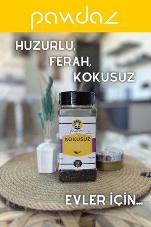 Kokusuz - Aktif Karbon Ve Siyah Çay Özlü Kedi Kumu Kokusu Giderici (500 ML. / 360 GRAM ± 25 G)