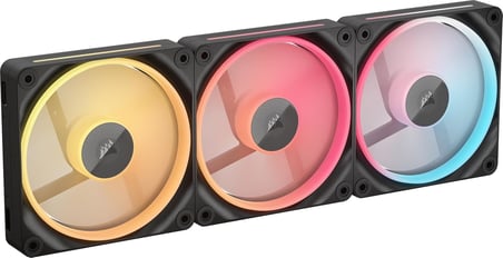 iCUE Link LX120-R RGB 120mm PWM Ters Fanlar - Üçlü Fan Kiti - Düşük Gürültülü, Manyetik Kubbe Rulman, Çift Işık Döngüsü, QuikTurn Vidaları, Sıfır RPM Modu - Siyah