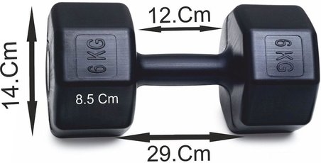 Besinistanbul 6 Kg Dambıl X2 Adet= 12 Kg siyah