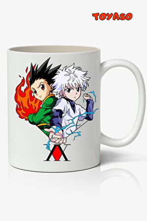 Hunter X Hunter Killua Zoldyck Gon Freecss Anime Temalı Beyaz Kupa Bardak Sevgiliye Arkadaşa Hediye