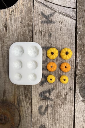 Kabak Mini Altılı Mum Kalıbı (Silikon)
