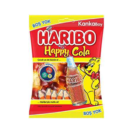 Haribo Altın Ayıcık ve Happy Cola 80 gr Kanka Boy 20 li Karma Paket