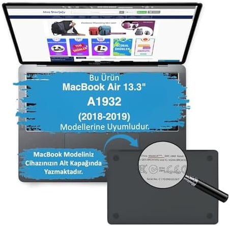 Macbook Air 13 inç Uyumlu M1 Kılıf Mat Koruyucu Sert Kapak A1932 TouchID 2018-2019 yılı Bebe Mavisi