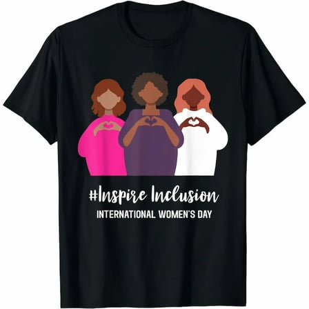 Modi Green 8 Mart Dünya Kadınlar Günü Baskılı Oversize Bisiklet Yaka T-shirt - Siyah
