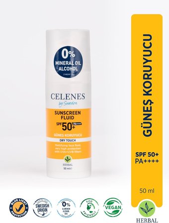 Celenes Herbal SPF 50+ Güneş Koruyucu Krem Dry Touch (50 ml)