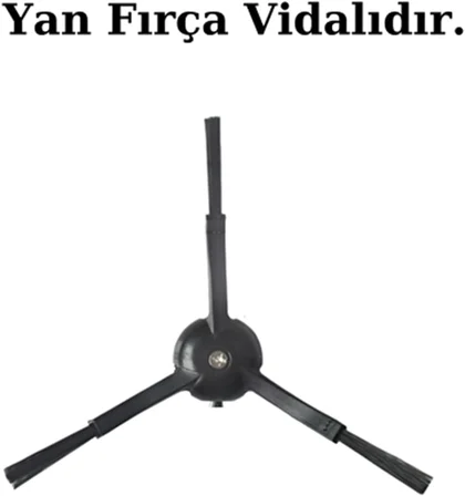 Roborock QRevo Master Uyumlu 2 Adet Siyah Yan Fırça