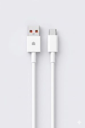 120W/67W USB-A to USB-C Hızlı Şarj ve Data Kablosu 1m Beyaz