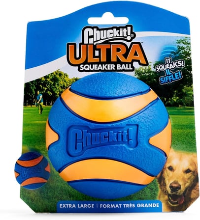 Chuckit! Ultra Squeaker Sesli Oyun Topu (XL) - Köpekler İçin Dayanıklı, Yüksek Zıplama Kabiliyetine Sahip, Doğal Kauçuk Top