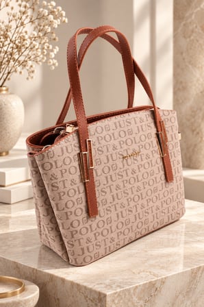 Kum Taba Orijinal Just Polo Yeni Sezon Buyuk Boy 5 Bolmeli El ve Omuz Cantasi 28*25 cm