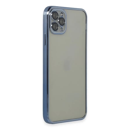 Apple iPhone 11 Pro Max Kılıf Razer Lensli Silikon - Açık Mavi