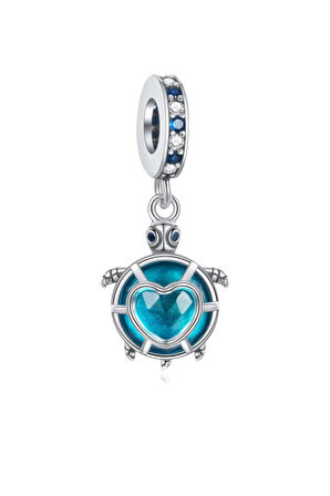 Kalpli Deniz Kaplumbağası Charm | 925 Ayar Gümüş