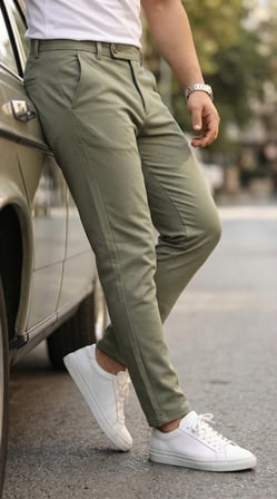 Modi Green Erkek Slim Fit Dilli Kumaş Pantolon