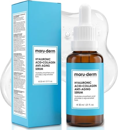 Maruderm%2 Hyalüronik Asit &amp;%5 Kolajen Cilt Bakım Serumu – Yoğun Nem ve Dolgun Görünüm Destekleyici Yüz Serumu, Peptit &amp; Panthenol ile, 30 ML