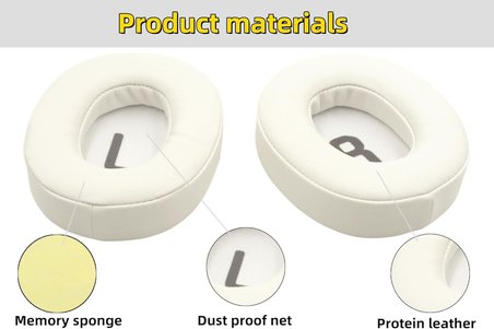 Yedek Kulak Pedleri Deri Kumaştan Yapılmıştır ve JBL Tune 700 (700BT)/710 (710BT)/720 (720BT)/750 (750BT, 750BTNC)/760 (760NC)/770 (770NC) Kulaklık (Beyaz) ile Uyumludur