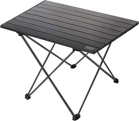 Full Alüminyum Katlanır Kamp Masası, Piknik, BBQ, Balıkçılık, Doğa Aktiviteleri, Plaj için Kolay Taşınabilir Kompakt Outdoor Ultra Hafif Kamp Masası Büyük Boy - Siyah
