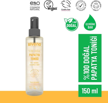 Siveno%100 Doğal Papatya Suyu Aydınaltma Etkili Arındırıcı Rahatlatığı Saç ve Cilt Toniği 150 ml