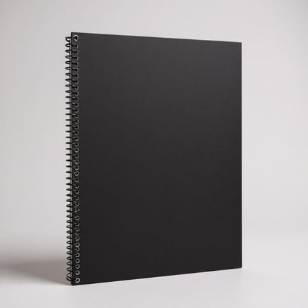 Çizgisiz Spiralli Not Defteri, A4 Boyut (21x29,7 cm), 60 Yaprak, 90gr. Ivory Kağıt, Ofis İçin İdeal (Siyah Kapak)