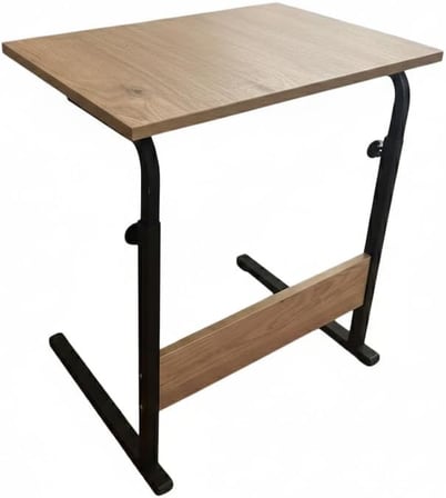 Sağlam Metal Gövdeli Laptop Sehpası 60x40 cm – Yükseklik Ayarlı, Stabil ve Ergonomik Çalışma Masası (Atlantik Çam)