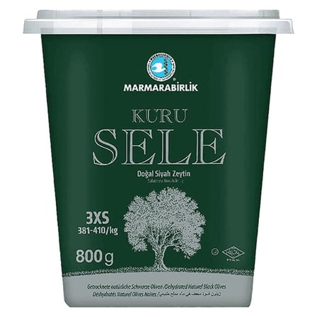 3 Adet Marmarabirlik Kuru Sele Siyah Zeytin 3XS 800 G