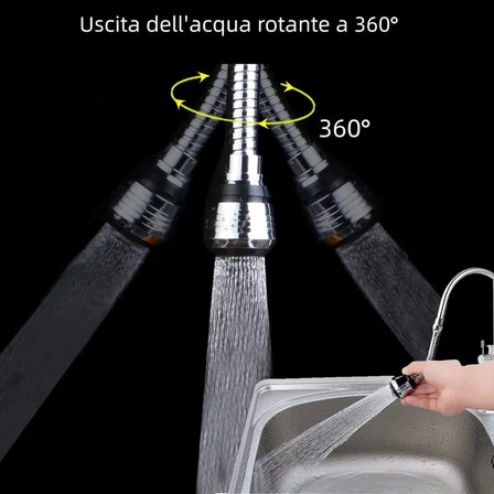 Musluk uzatma hortumu, musluk hortumu, musluk perlatörü, 360° dönebilen filtre, musluk, mutfak ve banyo için