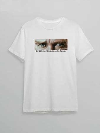 Modi Green 10 Kasım Atatürkü Anma Günü Baskılı Oversize Bisiklet Yaka T-shirt - Beyaz