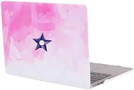 MacBook Air 13.6 İnç Kılıf Uyumlu M2 M3 M4 M5 Sert Koruyucu Hard Case A2681 A3113 A3240 A3449 Darbe ve Çizilme Koruma Pembe