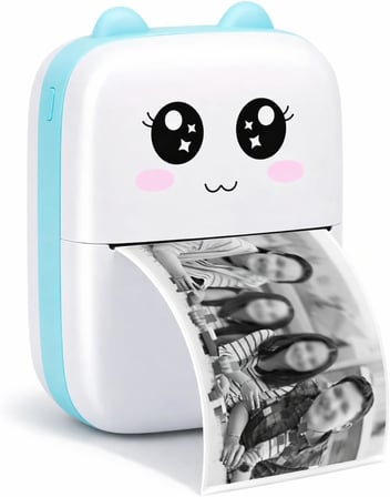 Busstier Mini Yazıcı Bluetooth Bağlantılı Taşınabilir Termal Yazıcı Siyah Beyaz Çıktı Telefon Uyumlu USB Type C Şarjlı Not ve Fotoğraf Yazdırma