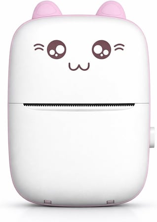 Busstier Mini Yazıcı Bluetooth Bağlantılı Taşınabilir Termal Yazıcı Siyah Beyaz Çıktı Telefon Uyumlu USB Type C Şarjlı Not ve Fotoğraf Yazdırma